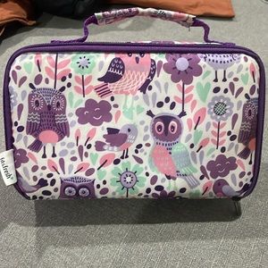 Fit & Fresh Purple Pink Owl Lunch insulated box and sandwich snack container